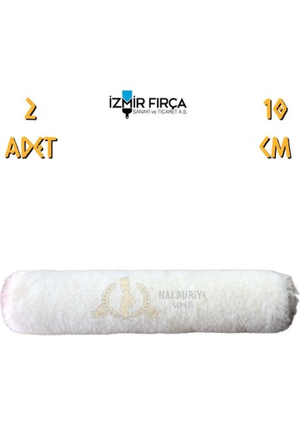 Izmir Fırça Kadife Moher Parmak Rulo Yedek - 10 cm - 2 Adet