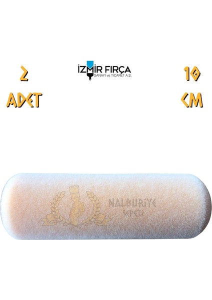 Izmir Fırça Sünger Üstü Kadife Parmak Rulo Yedek - 10 cm - 2 Adet