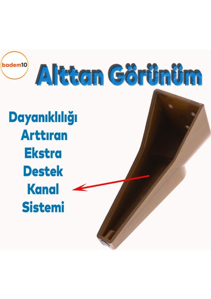 Nota Mobilya Kanepe Sehpa Tv Ünitesi Koltuk Ayağı Baza Ayakları Ahşap Desenli Kahverengi Ceviz 19 cm fırsatları