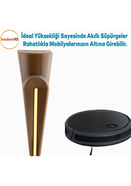 Nota Mobilya Kanepe Sehpa Tv Ünitesi Koltuk Ayağı Baza Ayakları Ahşap Desenli Kahverengi Ceviz 19 cm indirimleri