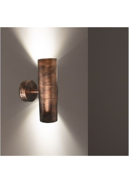 Antik Eskitme 14 Watt Beyaz Işık GU10 Duy LED Aplik, Sarı Yaldız Armatür, Bahçe, Balkon Teras Apliği modelleri
