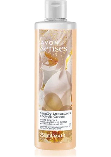 Simply Luxurious Beyaz Şeftali ve Vanilya Orkide Kokulu Duş Kremi 250 ml