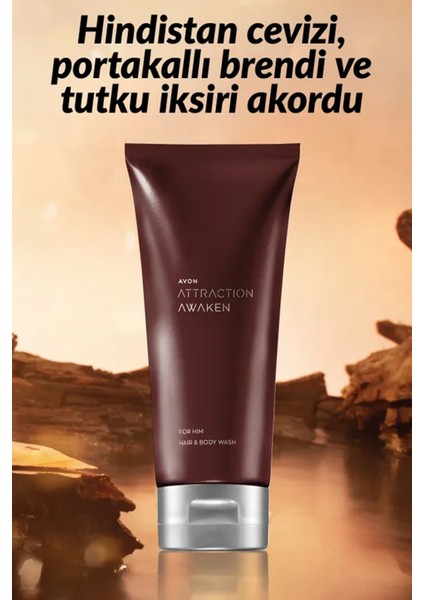 Attraction Awaken Erkek Saç ve Vücut Şampuanı 200 ml