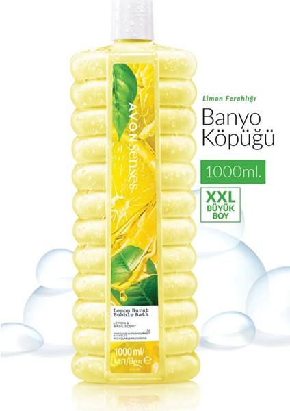 Senses Lemon Burst Limon ve Reyhan Kokulu Banyo Köpüğü 1 Lt.