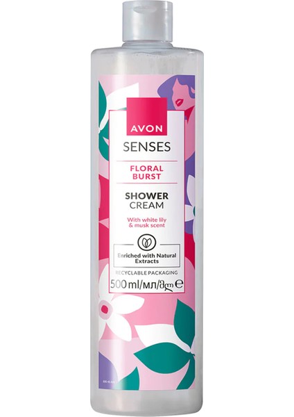 Senses Floral Burst Zambak ve Misk Kokulu Duş Kremi 500 ml