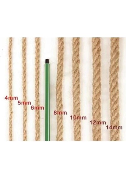 Jüt Halat Ip Dekoratif Hasır Ip Kendir Urgan Süsleme 5 mm 200 Metre