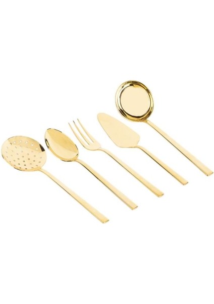 5 Parça Gold Titanyum Dublın Büyük Servis Takımı