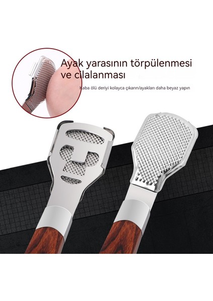 Renkli Ahşap Saplı Ayak Planya Seti Ayak Bakımı Onarım Ölü Deri Ayak Plakası Dosya Kazıyıcı Pedikür Aracı (Yurt Dışından)