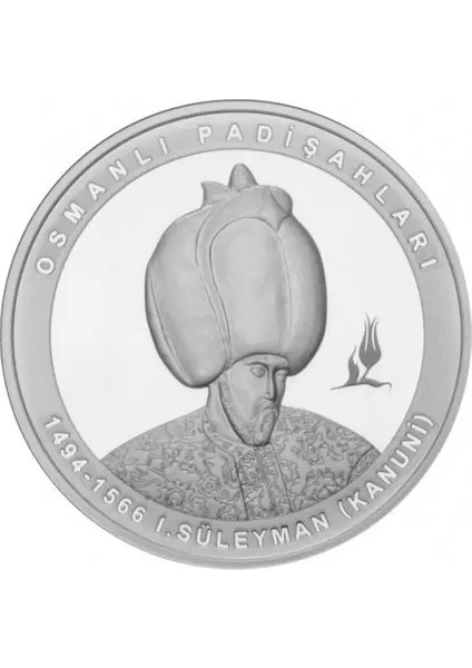 I.süleyman (Kanuni) Osmanlı Padişahları Serisi No:10 Gümüş Hatıra Para Koleksiyon