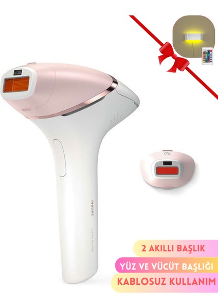 Lumea 2 Akıllı Başlıklı 250.000 Atım Premium Ipl Lazer Epilasyon Cihazı, Senseıq ile Ipl Tüy Alma Cihazı, Kablosuz Kullanım - LUCİOLE BEYAZ LAMBADER HEDİYE!