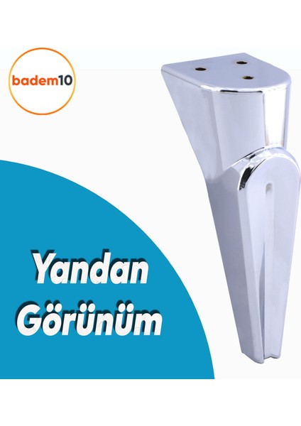 Nota Mobilya Kanepe Sehpa Tv Ünitesi Koltuk Ayağı Baza Ayakları Krom Gümüş 19 cm modelleri