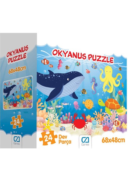 24 Parça Safari ve Okyanus Puzzle Set