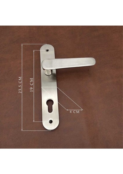 Kaira Inox Zamak Aynalı Yale Çelik Kapı Kolu 1 Takım modelleri