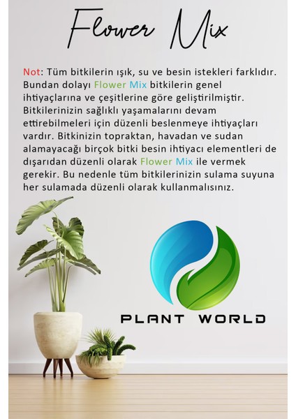 En Kaliteli Besin ¬ Vitaminli Bitki Besini Mükemmel Karışım (Plant World Flower Mix)