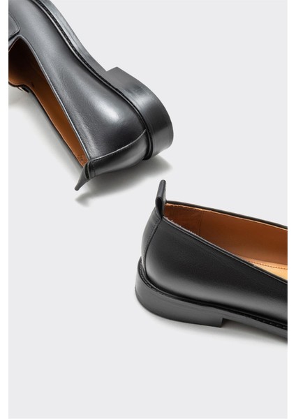 Siyah Deri Kadın Loafer fırsatları