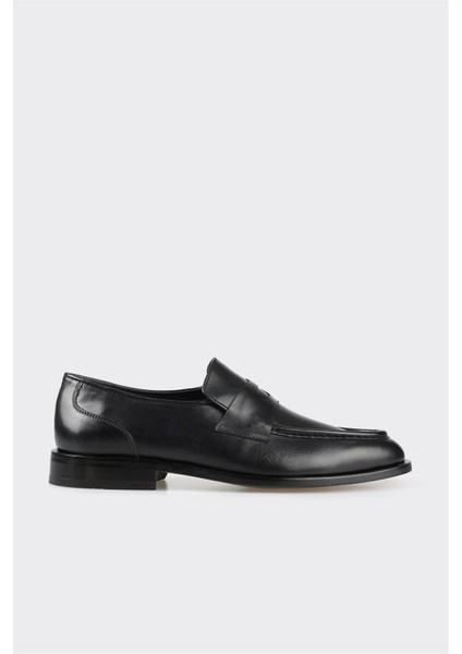 Siyah Deri Erkek Loafer