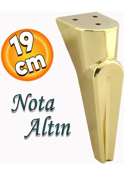 Nota Mobilya Kanepe Sehpa Tv Ünitesi Koltuk Ayağı Baza Ayakları Altın Gold 19 cm