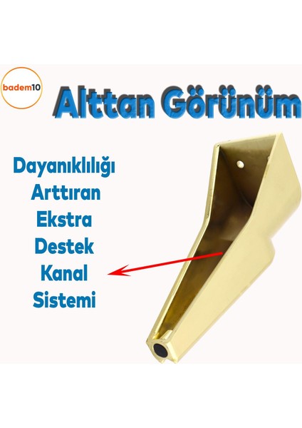 Nota Mobilya Kanepe Sehpa Tv Ünitesi Koltuk Ayağı Baza Ayakları Altın Gold 19 cm fırsatları