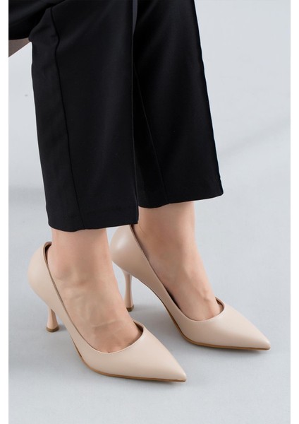 Lilia Stiletto Kadın Topuklu Ayakkabı Cilt Ten modelleri