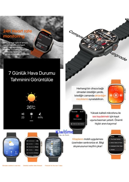 Watch W69 Plus+ Ultra 2 2024 Amoled Ekran İos Android Uyumlu Akıllı Saat