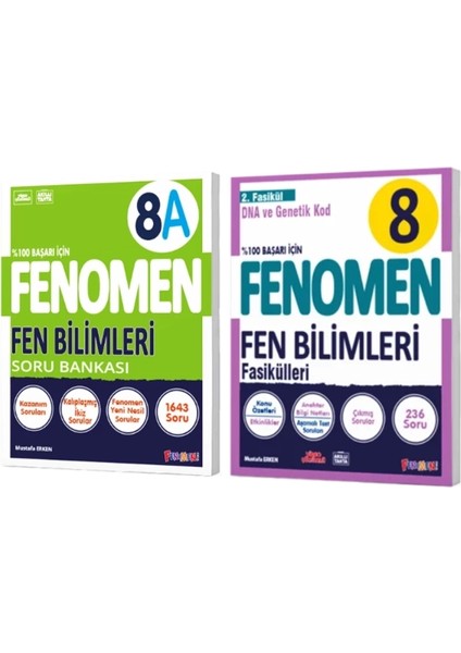 8. Sınıf Fen Bilimleri A Soru Bankası - Fen Bilimleri 2. Fasikül Dna ve Genetik Kod 2'li Set