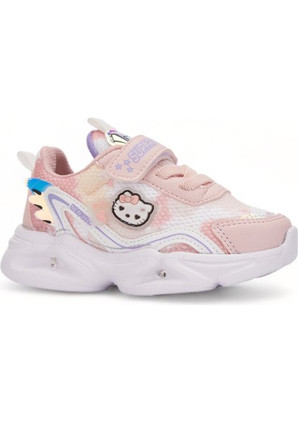Günlük Kız Çocuk Sneaker Lastik Bağcıklı Hologram Cırtlı Hafif Hello Kitty Nefes Alabilen Ayakkabı 2014