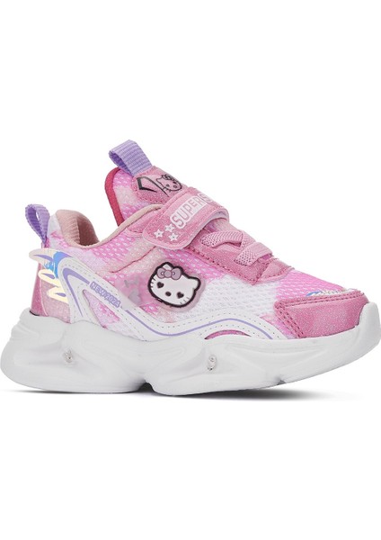 Günlük Kız Çocuk Sneaker Lastik Bağcıklı Hologram Cırtlı Hafif Hello Kitty Nefes Alabilen Ayakkabı 2014