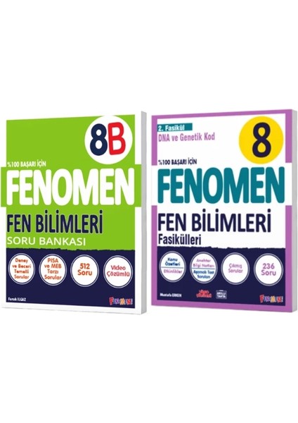 8. Sınıf Fen Bilimleri B Soru Bankası - Fen Bilimleri 2. Fasikül Dna ve Genetik Kod 2'li Set