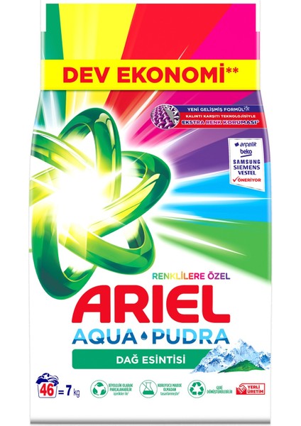 Matik Toz Çamaşır Deterjanı 21KG Renklilere Özel/dağ Esintisi (138 Yıkama) (3pk*7kg)