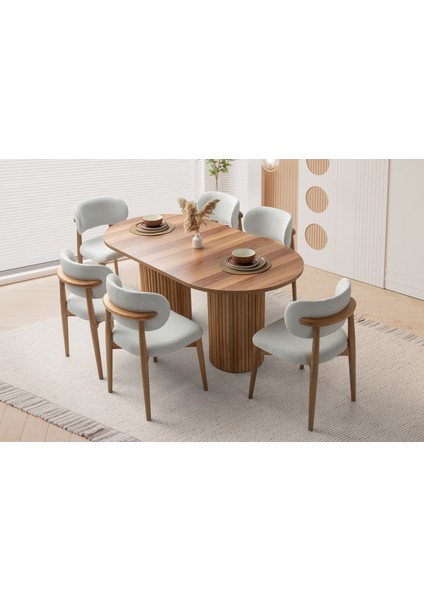 Alya Mdf Yemek Masası+6 Sandalye
