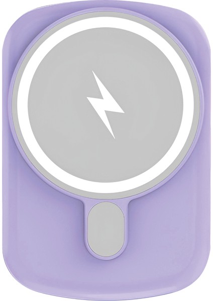 IX-PB033 5.000 Mah 15W Magsafe Powerbank Taşınabilir Şarj Cihazı -Mor
