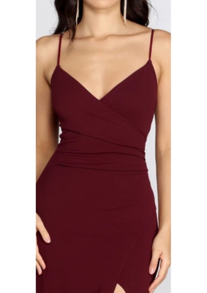 Hilaltrend Kruvaze Yaka Scuba Elbise fırsatları