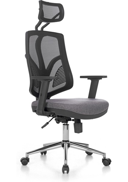 Oskar Çalışma Koltuğu Krom Yıldız Ayak Multi Tilt Mekanizma