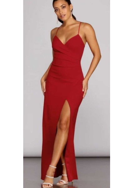 Hilaltrend Scuba Krep Abiye Elbise modelleri