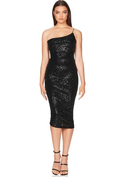 Hilaltrend Midi Payet Elbise