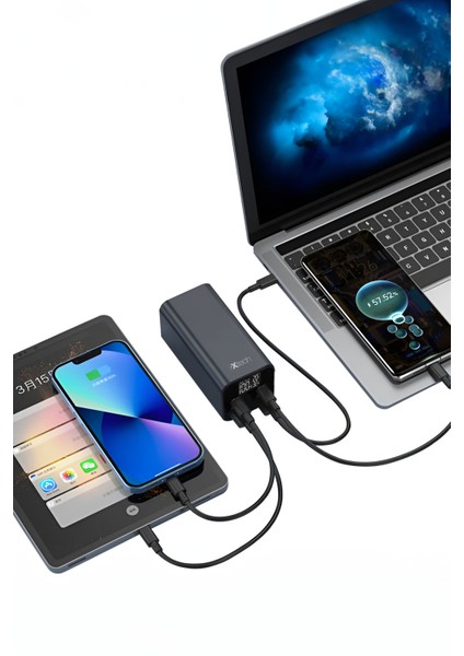 IX-PB031 20.000 Mah 65W LCD Göstergeli Powerbank Taşınabilir Laptop Şarjı