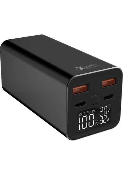 IX-PB031 20.000 Mah 65W LCD Göstergeli Powerbank Taşınabilir Laptop Şarjı