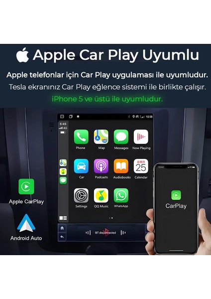 9.7 Inç Tesla Ekran 2gb Ram 32GB Android Multimedia Geri Görüşlü