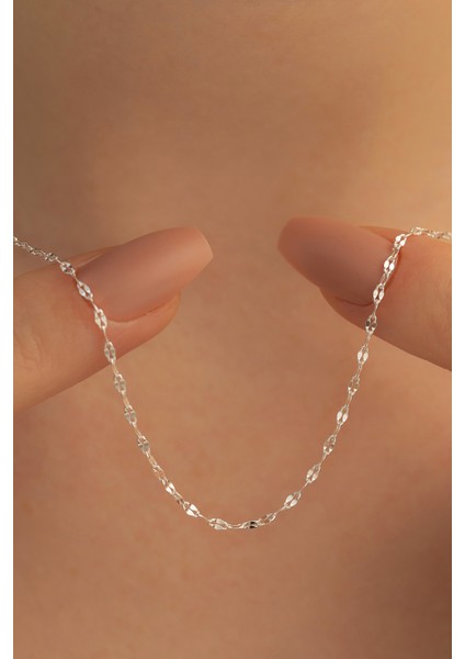 - 925 Ayar 1.5 mm Fırfır Zincir Model Gümüş Kolye