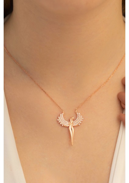 - Sevgili Heykel Model Melek Kanatlı 925 Ayar Gümüş Kolye Gklheykelml-Gms