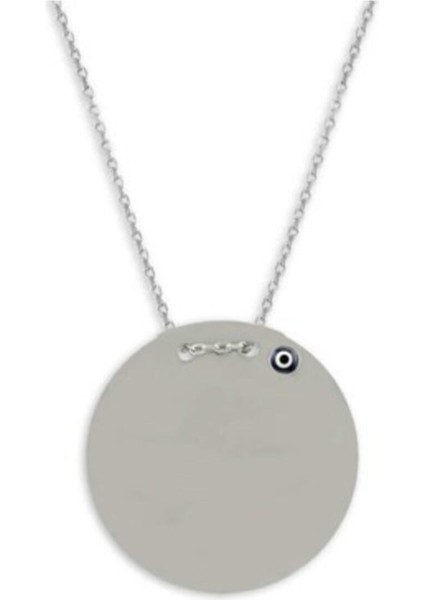 Isim Yazılabilen Nazar Boncuklu Bayan Gümüş Kolye