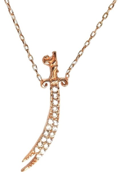 Zülfikar Rose Renk Bayan Kolye Zincir