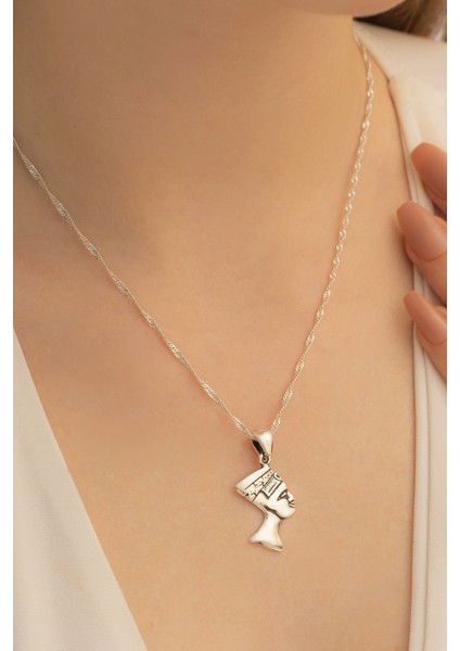 Antik Mısır Bayan Gümüş Kolye