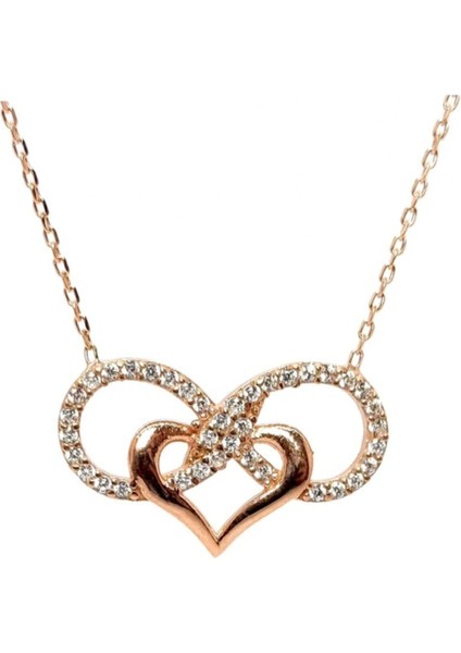 Kalpli Sonsuzluk Bayan Gümüş Kolye Zincir