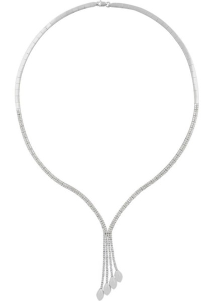 Hera Zirkon Taşlı Bayan Gümüş Kolye