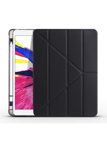 Apple iPad 8. Nesil 10.2 Inc (2020) Yatay ve Dikey Standlı Antişok Köşe Korumalı Kalemlikli Origami Slikon Kılıf A2270 A2428 A2429 A2430 fiyatları
