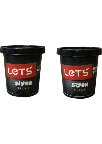 Lets Tek Renk Oyun Hamuru Siyah ( 150 Gram) Ikili