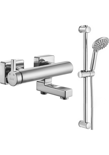 Eca Mina Banyo Bataryası + Eca Logica Sürgülü Duş Seti Üst Takımı