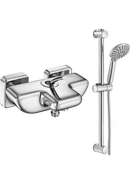 Eca Novita Banyo Bataryası + Eca Logica Sürgülü Duş Seti Üst Takımı