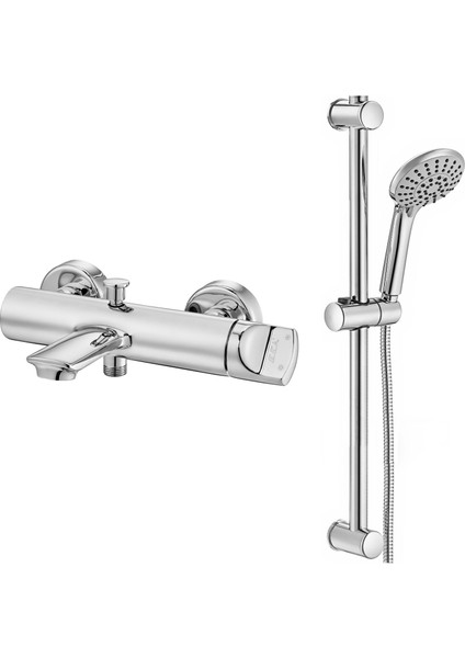 Eca Myra Banyo Bataryası + Eca Logica Sürgülü Duş Seti Üst Takımı
